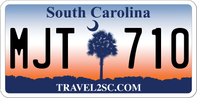 SC license plate MJT710