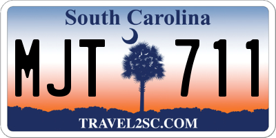 SC license plate MJT711