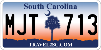 SC license plate MJT713