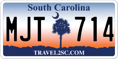 SC license plate MJT714