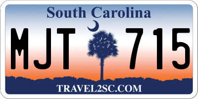 SC license plate MJT715