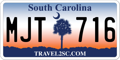 SC license plate MJT716
