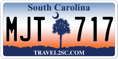 SC license plate MJT717