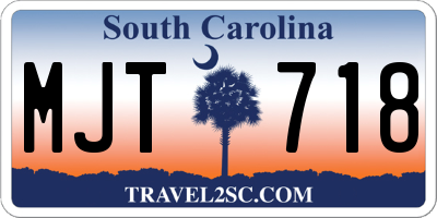 SC license plate MJT718