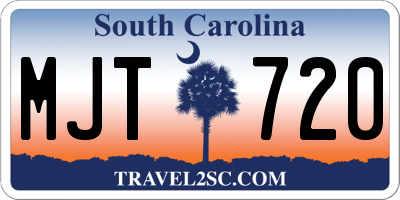 SC license plate MJT720