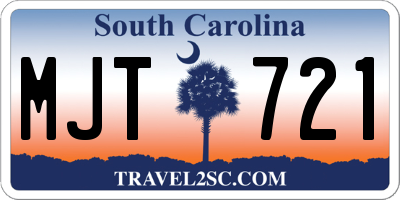 SC license plate MJT721