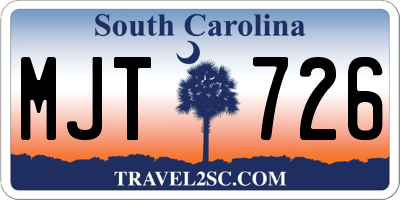 SC license plate MJT726