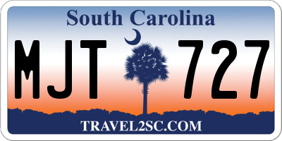 SC license plate MJT727