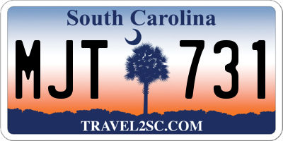 SC license plate MJT731