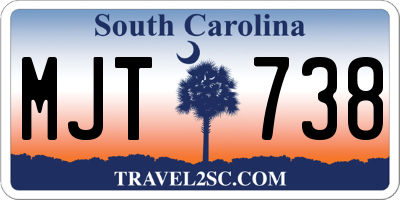SC license plate MJT738