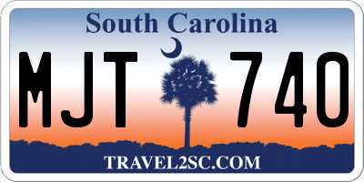 SC license plate MJT740