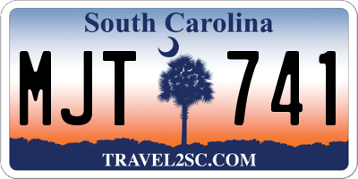 SC license plate MJT741