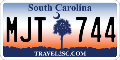 SC license plate MJT744