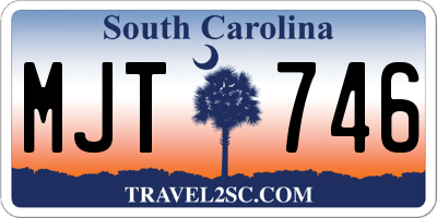 SC license plate MJT746