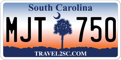 SC license plate MJT750