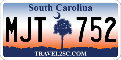 SC license plate MJT752