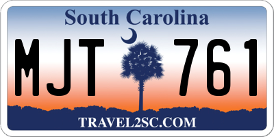 SC license plate MJT761