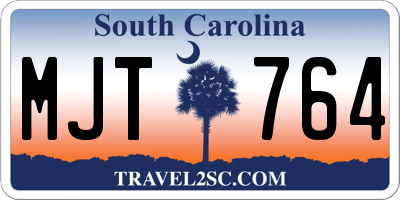 SC license plate MJT764