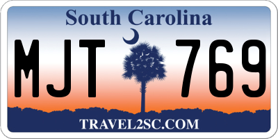 SC license plate MJT769