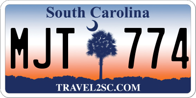 SC license plate MJT774