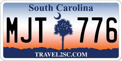 SC license plate MJT776