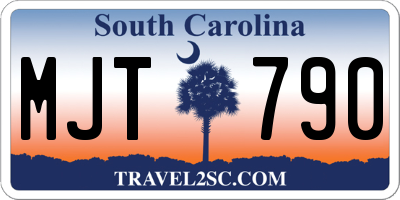 SC license plate MJT790