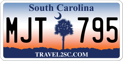 SC license plate MJT795