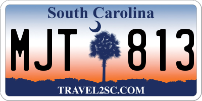 SC license plate MJT813