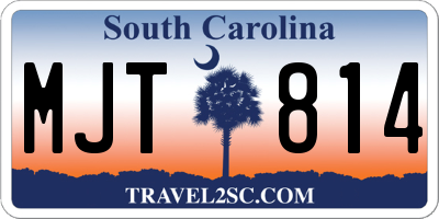 SC license plate MJT814