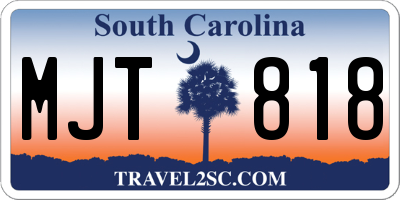 SC license plate MJT818