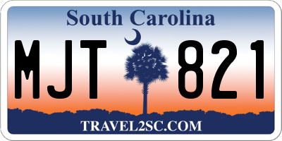 SC license plate MJT821