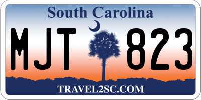 SC license plate MJT823