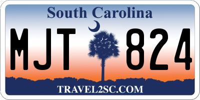 SC license plate MJT824