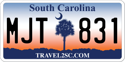 SC license plate MJT831