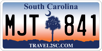 SC license plate MJT841