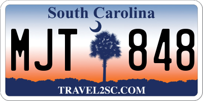 SC license plate MJT848