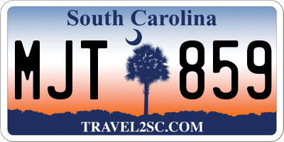 SC license plate MJT859