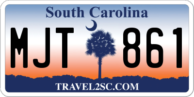 SC license plate MJT861