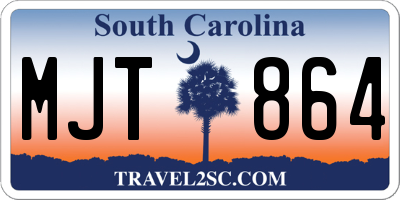 SC license plate MJT864