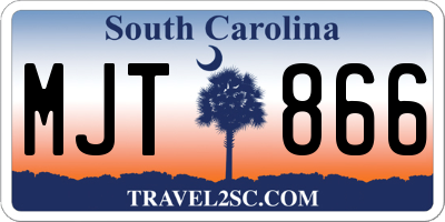 SC license plate MJT866