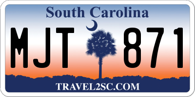 SC license plate MJT871