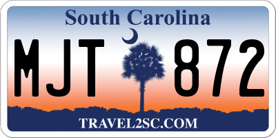 SC license plate MJT872
