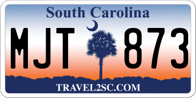 SC license plate MJT873