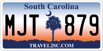 SC license plate MJT879