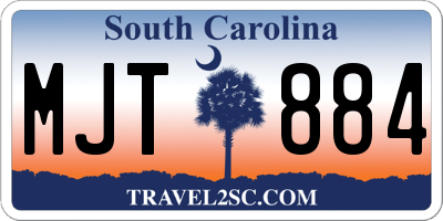 SC license plate MJT884
