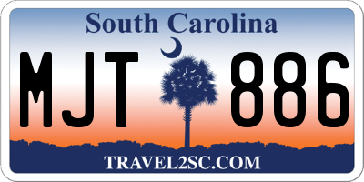SC license plate MJT886