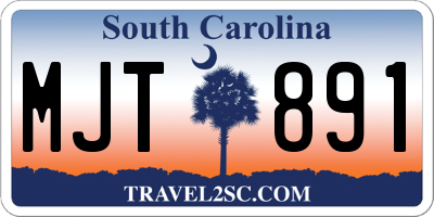 SC license plate MJT891