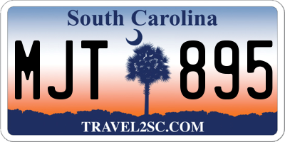 SC license plate MJT895