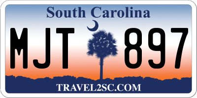 SC license plate MJT897