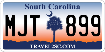 SC license plate MJT899